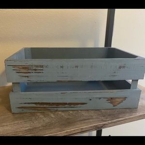 Farmhouse Blue Crate